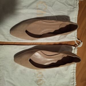 Chloe Beige Suede Flats